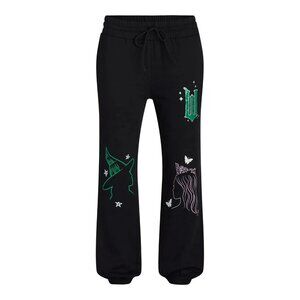 WICKED Graphic Print Joggers Womens Juniors XL Black